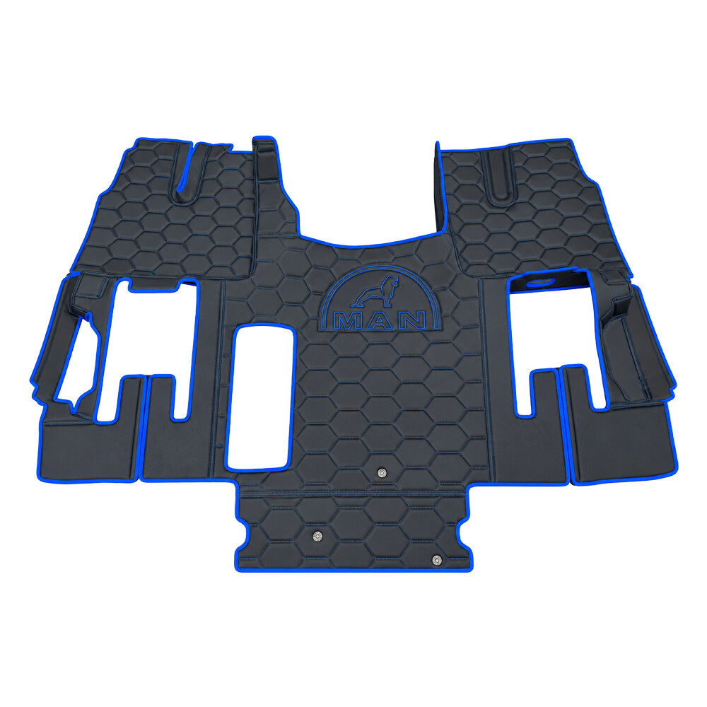 Килимок 3D Екошкіра MAN TGX 2008-2017; 2 ящ., АКПП, МКПП. сірий