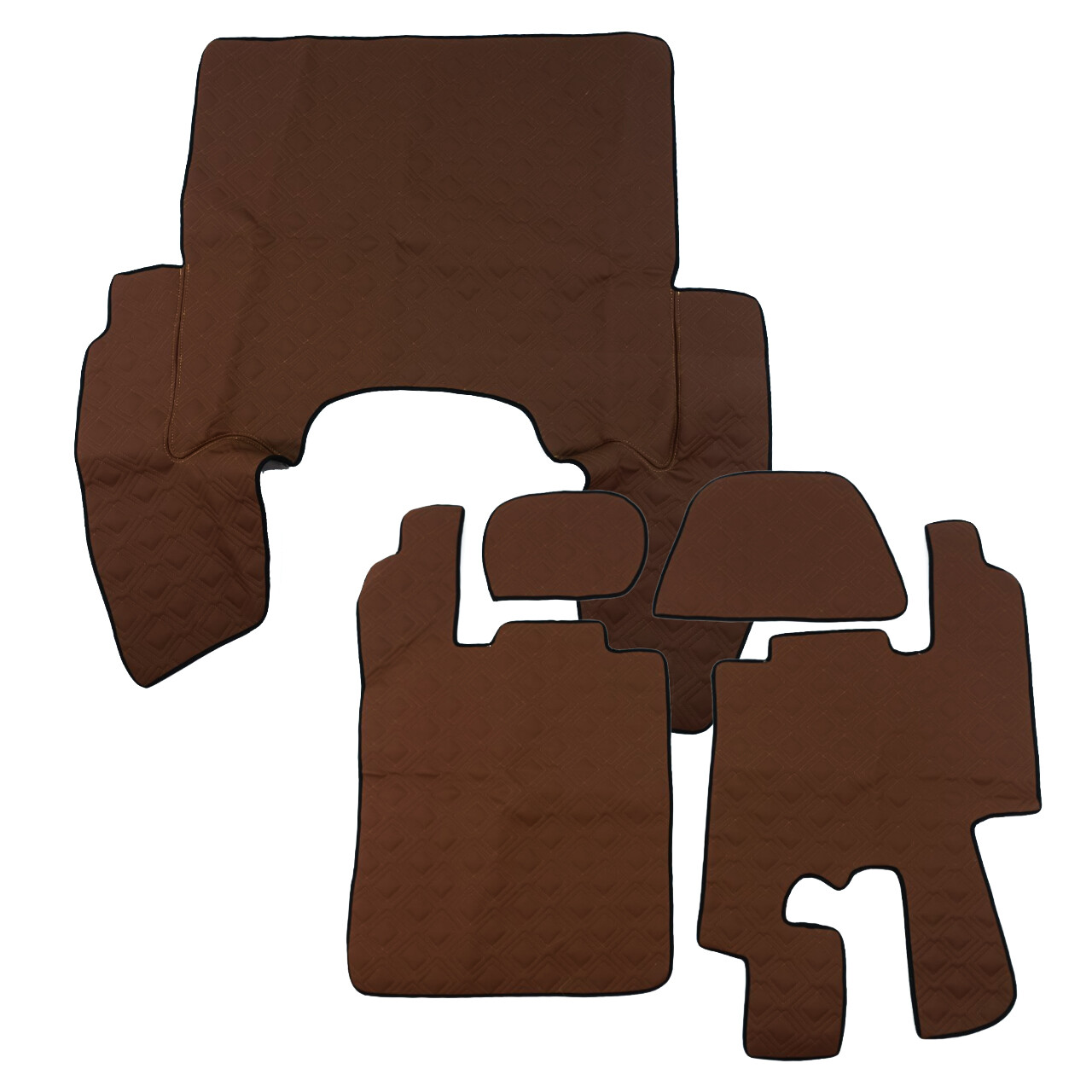 Коврик Экокожа DAF XF105 2005-2013; АКПП, коричневый, АСП Коврик Экокожа DAF XF105 2005-2013; АКПП, коричневый, АСП