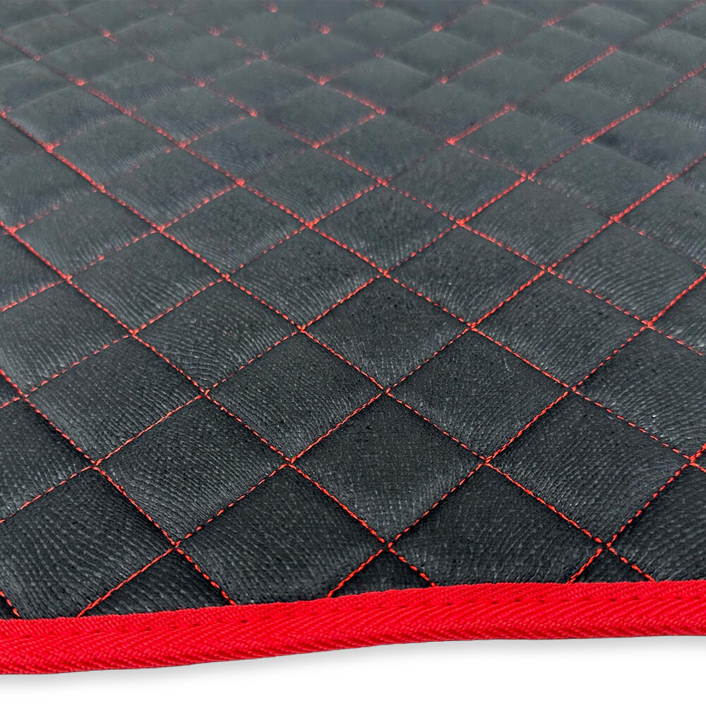 Килимок текстурний велюр MAN TGX; 2 ящики; чорний; червона нитка Килимок текстурний велюр MAN TGX; 2 ящики; чорний; червона нитка