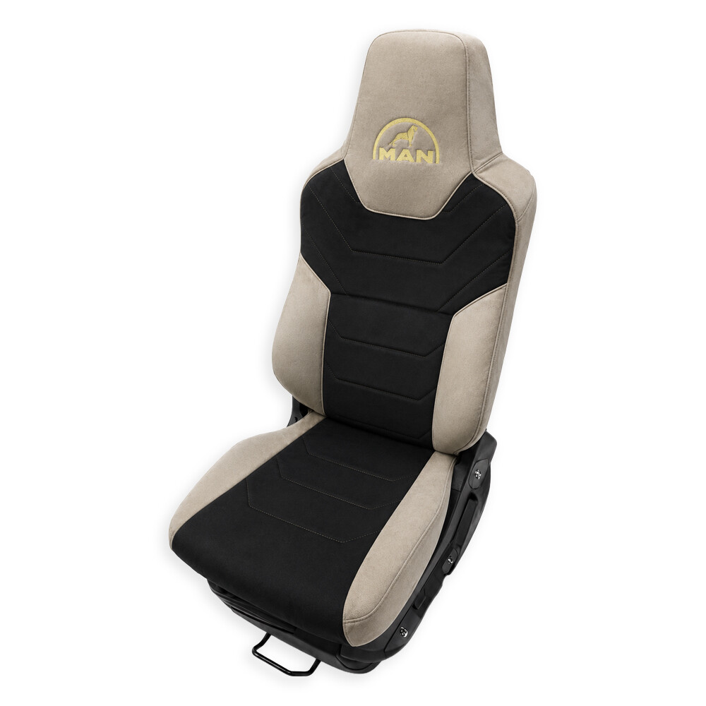 Чохол на сидіння Velour MAN TGX,TGA,TGL,TGM,TGS; (2017) чорна алькантара-кава велюр Чохол на сидіння Velour MAN TGX,TGA,TGL,TGM,TGS; (2017) чорна алькантара-кава велюр