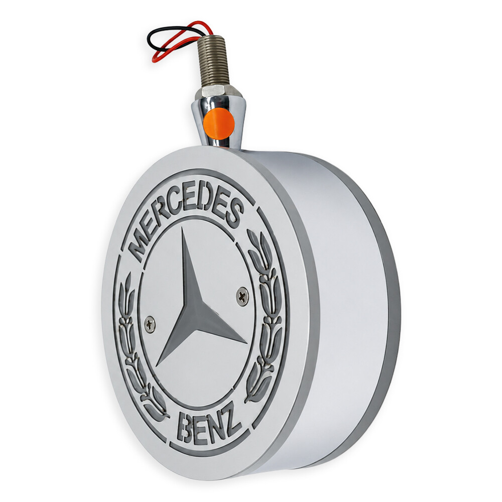 Ліхтарик декоративний з елементами нержавіючої сталі діодний MERCEDES - жовтий-жовтий (Ø-100мм*40мм) Ліхтарик декоративний з елементами нержавіючої сталі діодний MERCEDES - жовтий-жовтий (Ø-100мм*40мм)