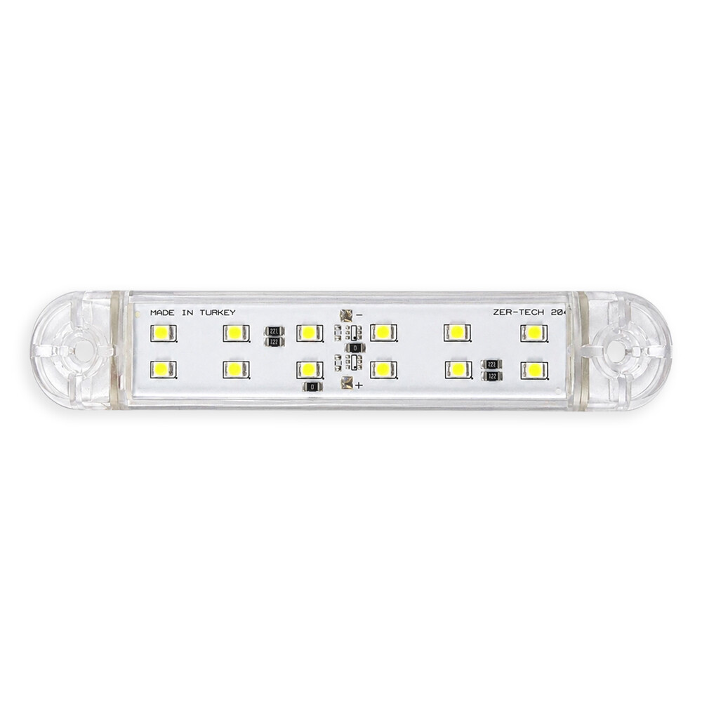 Ліхтар габаритний LED 12 білий 132*23мм