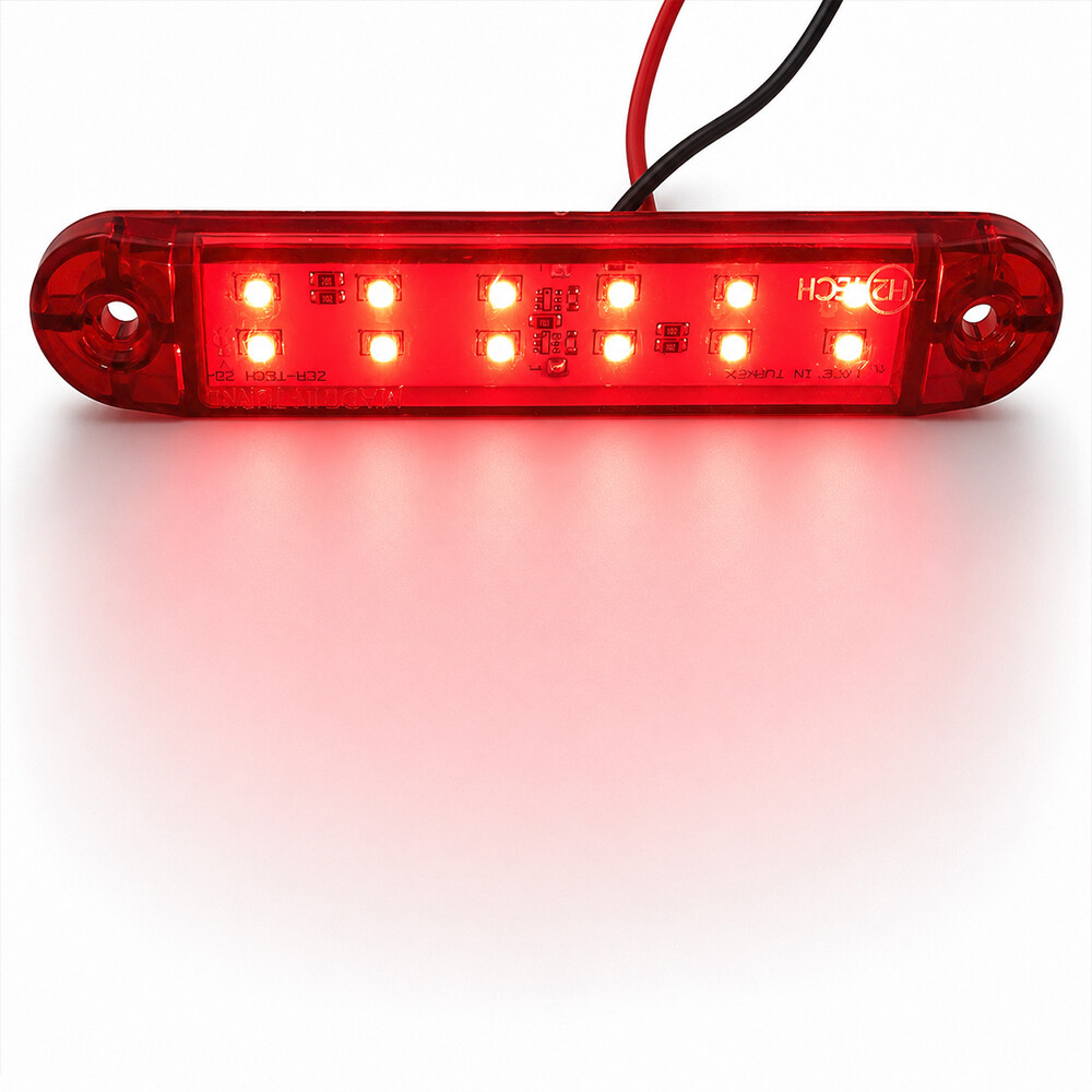 Ліхтар габаритний LED 12 червоний 132*23мм