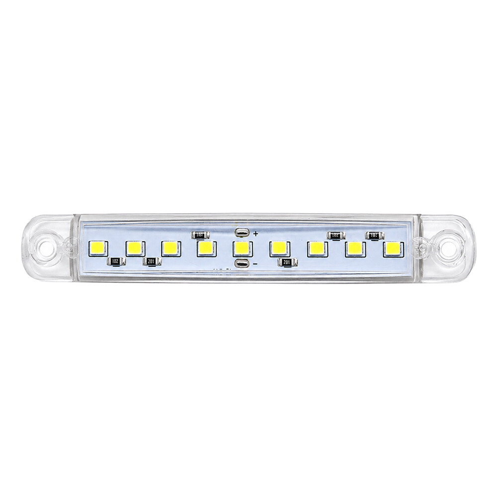 Фонарь габаритный LED 9 белый 12-24V 100*15мм