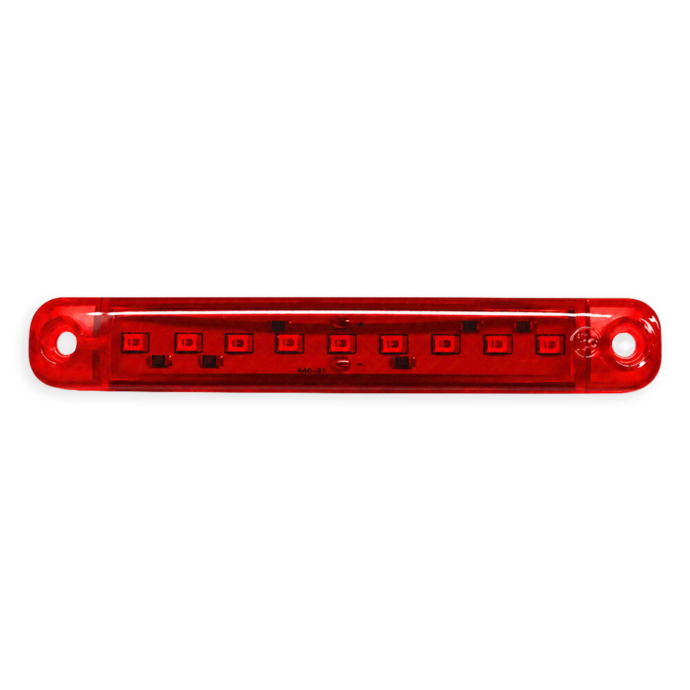 Фонарь габаритный LED 9 красный 12-24V 100*15мм