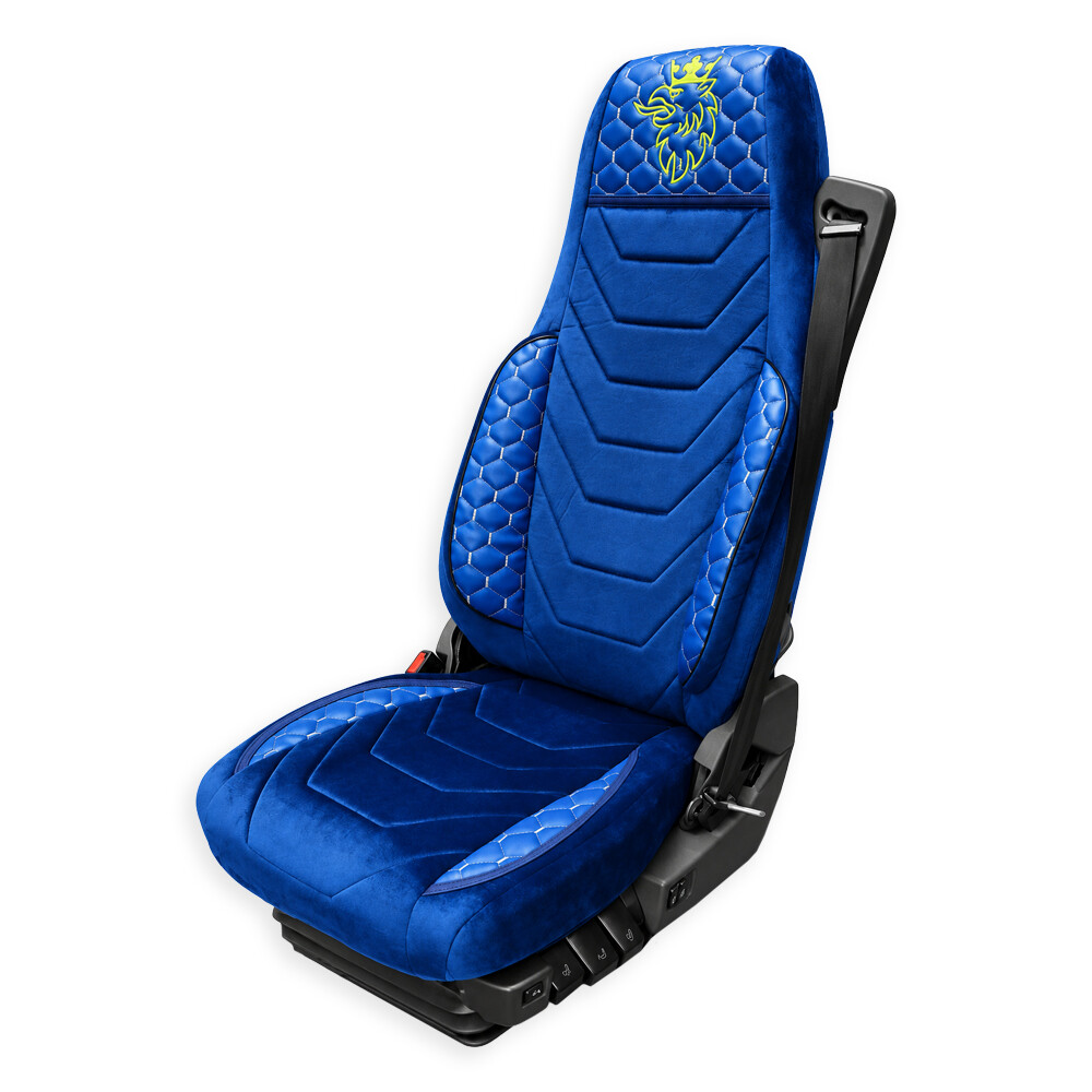 Чохол на сидіння UK KLF SCANIA R,G,P,S (2014-...) водить. пілот - пас. складаний, синій Чохол на сидіння UK KLF SCANIA R,G,P,S (2014-...) водить. пілот - пас. складаний, синій