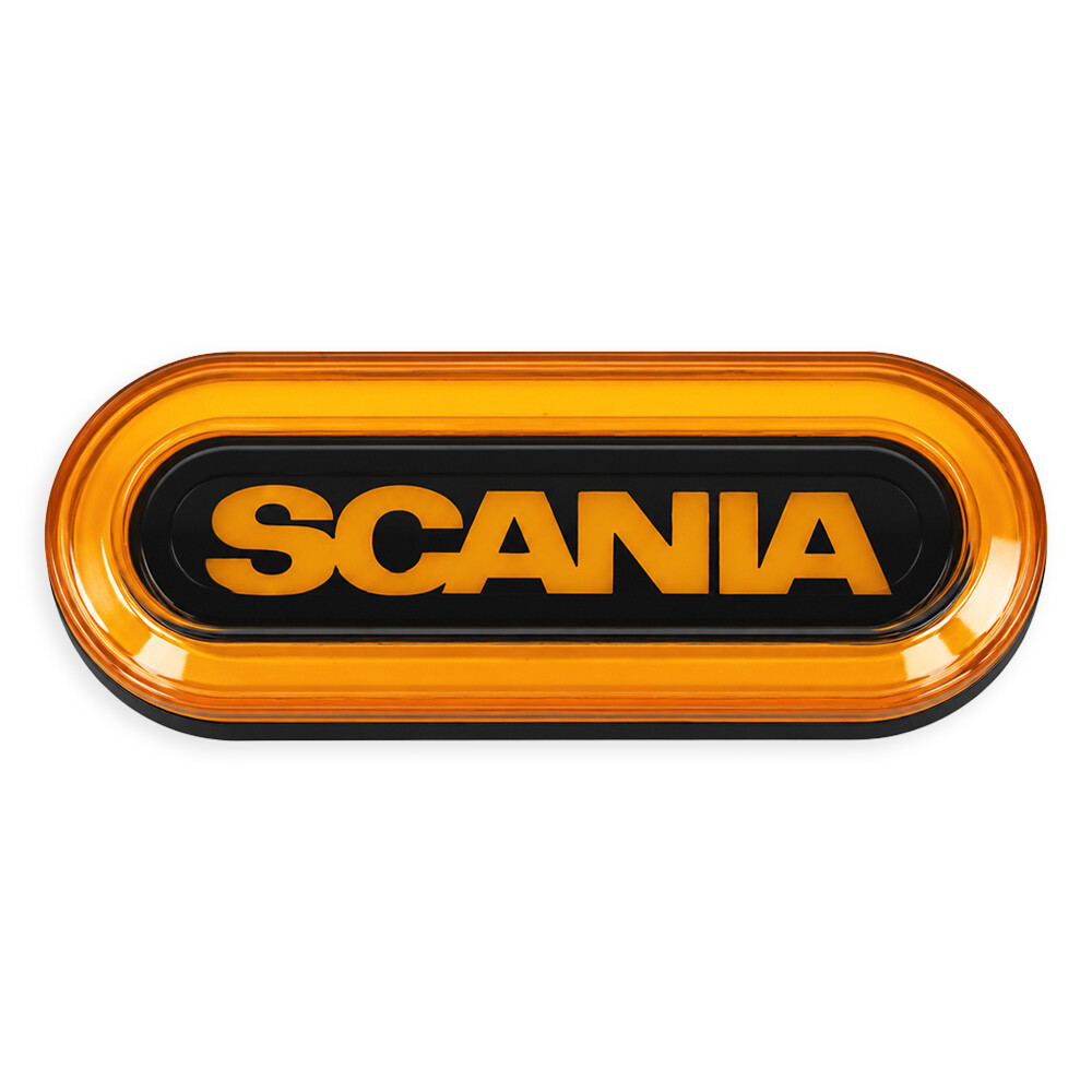 Фонарь габаритный NEON с логотипом "SCANIA"желтый \с креплением \
