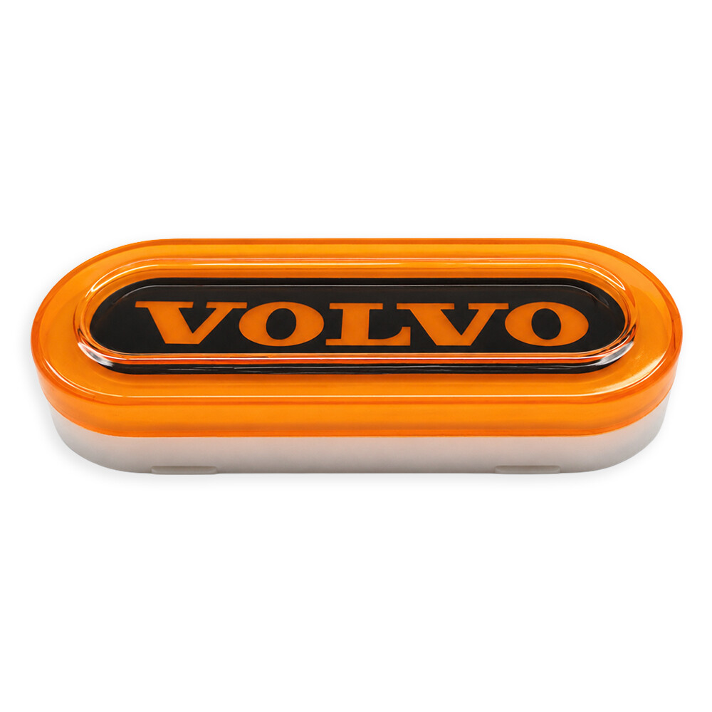 Ліхтар габаритний NEON з логотипом "VOLVO" жовтий \з кріпленням \
