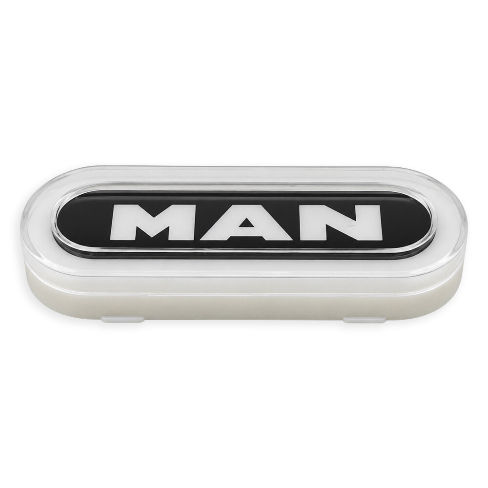 Ліхтар габаритний NEON з логотипом "MAN" білий з кріпленням