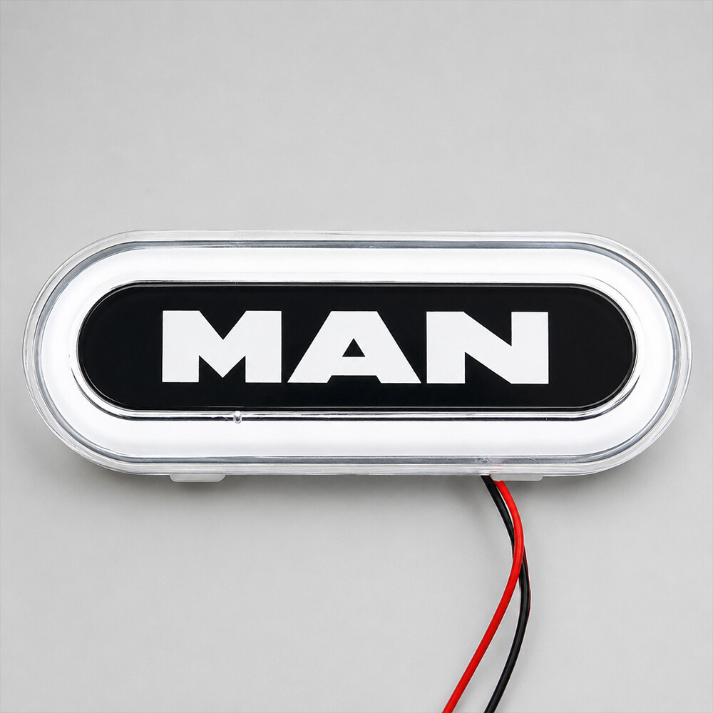 Ліхтар габаритний NEON з логотипом "MAN" білий з кріпленням