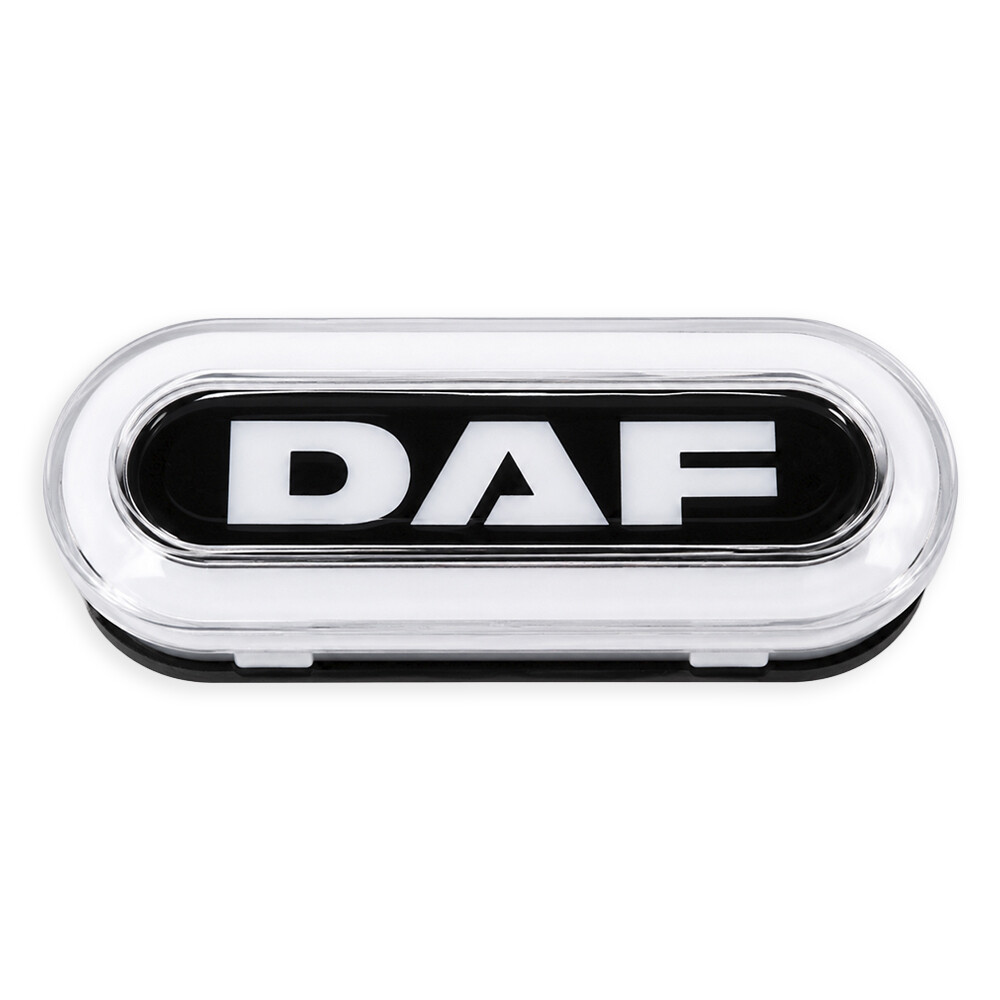 Ліхтар габаритний NEON з логотипом "DAF" білий з кріпленням