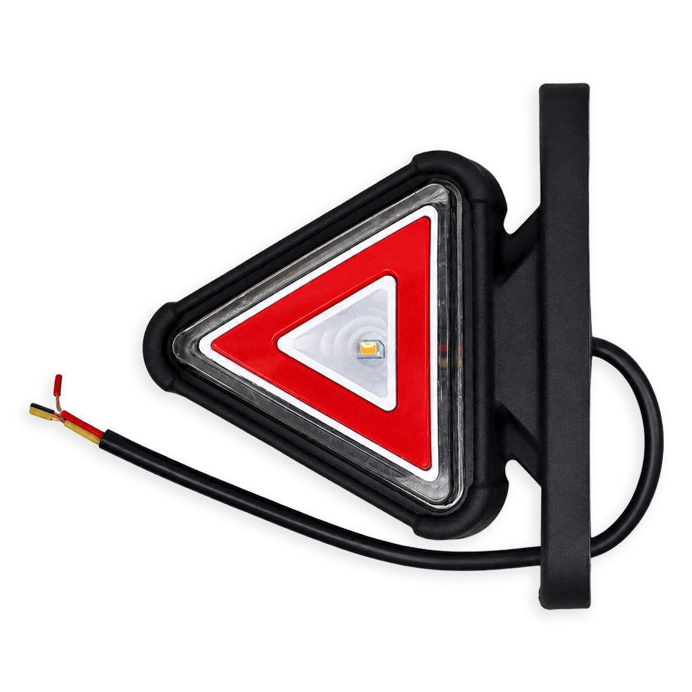 Габаритний ліхтар трикутний; червоно-жовтий NEON; 12-24V; 8 см