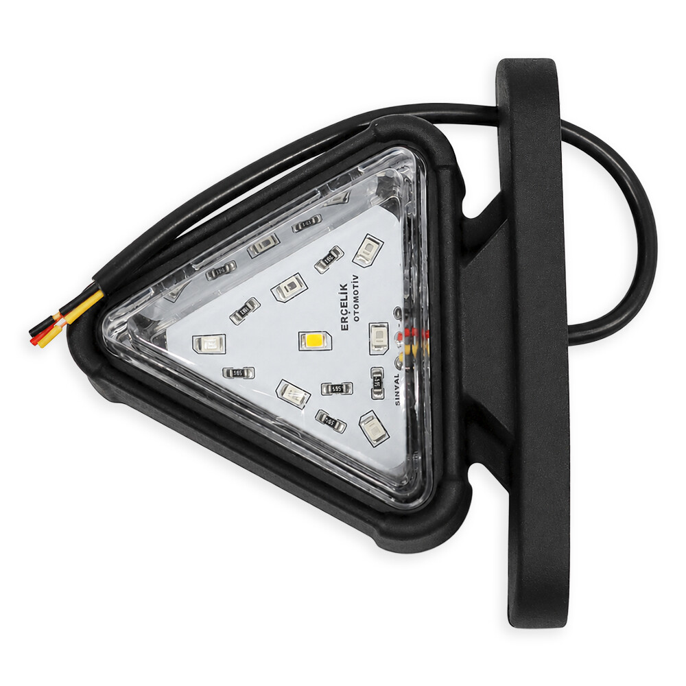 Габаритний ліхтар трикутний; червоно-жовтий; 12-24V