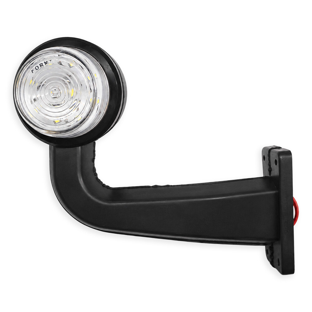 Ліхтар габаритний ріг; червоно-білий; LED; 12-24V; кривий 20 см (F.PLAS) Ліхтар габаритний ріг; червоно-білий; LED; 12-24V; кривий 20 см (F.PLAS)