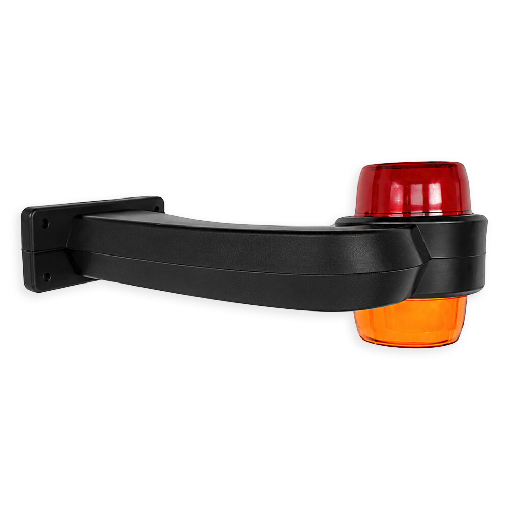Ліхтар габаритний ріг; червоно-жовтий; LED NEON; 12-24V; кривий 20 см (F.PLAS)