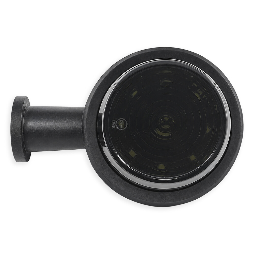 Фонарь габаритный рог «GRAPHITE»; красно-белый LED; 12-24V; 10см (F.PLAS)