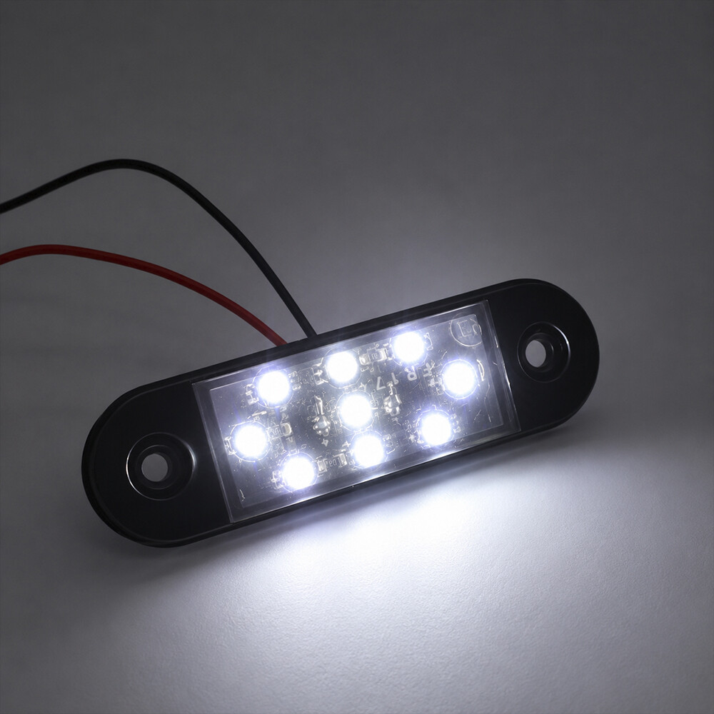 Ліхтар габаритний LED 9; білий SMOKE; 12-24V Ліхтар габаритний LED 9; білий SMOKE; 12-24V