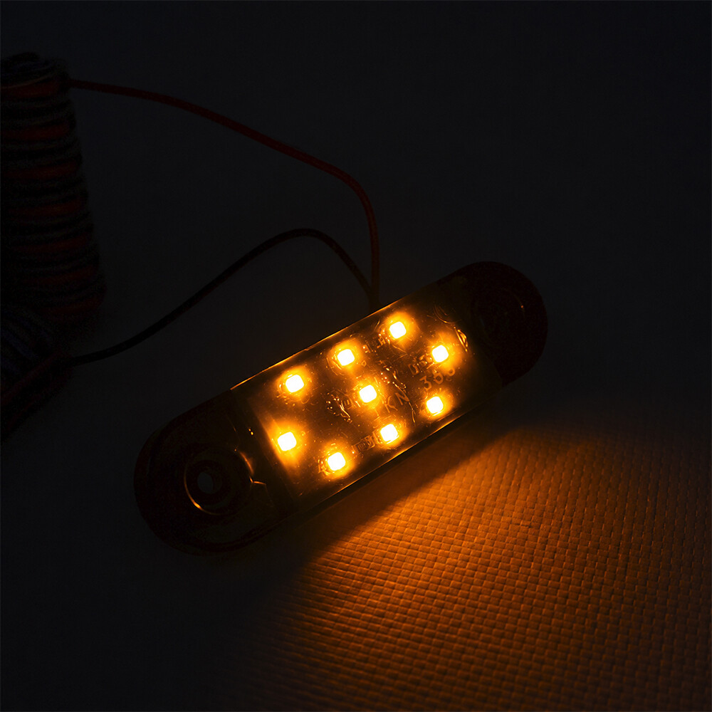 Ліхтар габаритний LED 9; жовтий SMOKE; 12-24V Ліхтар габаритний LED 9; жовтий SMOKE; 12-24V