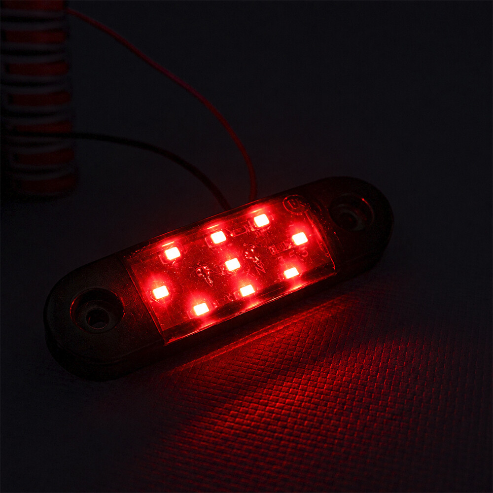 Ліхтар габаритний LED 9; червоний SMOKE; 12-24V Ліхтар габаритний LED 9; червоний SMOKE; 12-24V