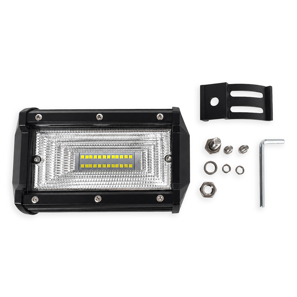 Фара універсальна діодна LED 24V (24 діода 72W білий світло прямокутна-80*130*66)