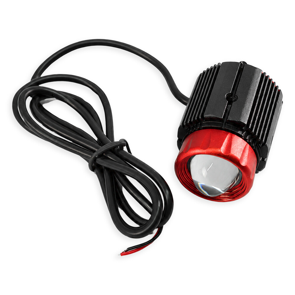 Фара універсальна діодна LED (лінза 2-х колір, жовтий, + білий + вентилятор) 12 \ 24V