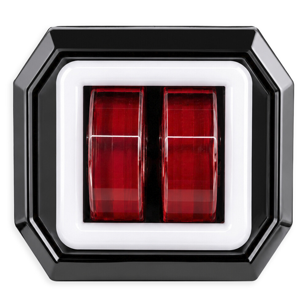 Фара універсальна діодна LED 3-32V (2 лінзи 20W квадратна ДХО)
