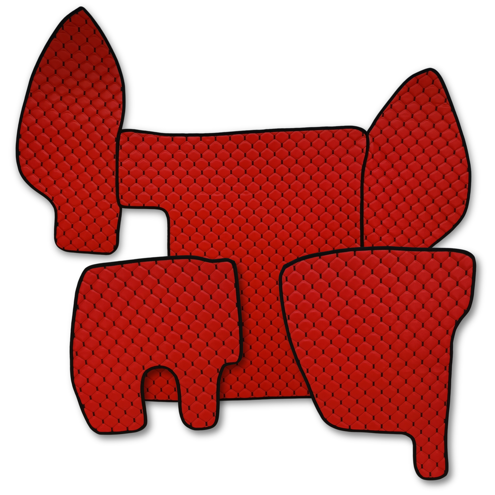 Коврик Экокожа RENAULT Premium 2002-2005;АКПП,МКПП, красный,