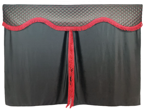 Шторка Екошкіра "Wave" спальника чорна