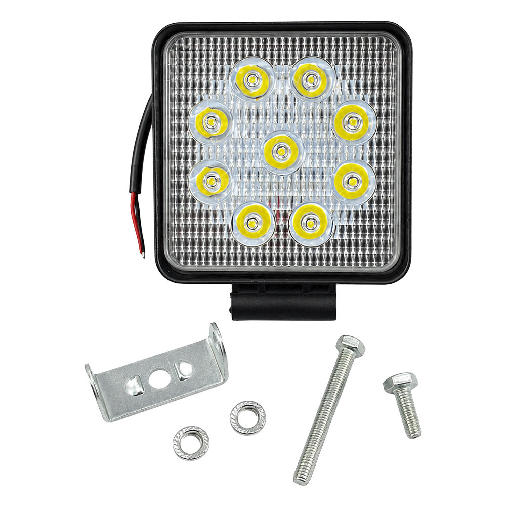 Фара додаткова LED (9 діодів 27W) \квадрат\.корпус широкий\