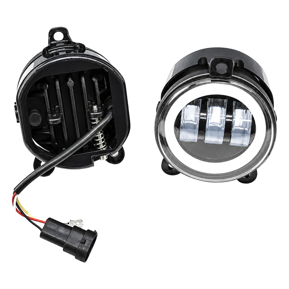 Фара протитуманна ВАЗ 2170 PRIORA, Gazelle LED (3 лінзи жовто-біле світло ДХО) (MRT)