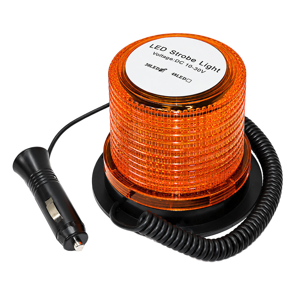 Маячок помаранчевий LED 12-24V з Магнітним кріпленням низький