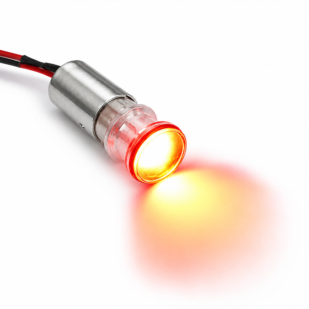 Лампочка LED FLASH 24V 9SMD красная \ стробоскоп BA15s
