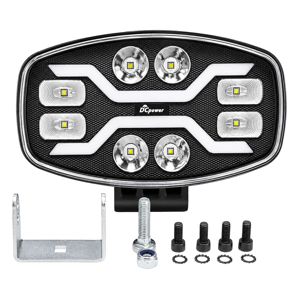 Фара DCPower LED 10-30 V (універсальна дальнє світло овальна з функцією привітання)