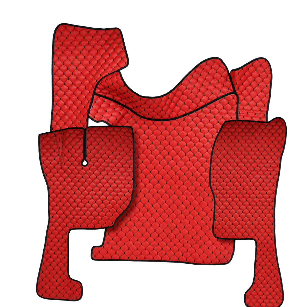 Килимок Екошкіра VOLVO FH 2003-2013; МКПП, червоний,
