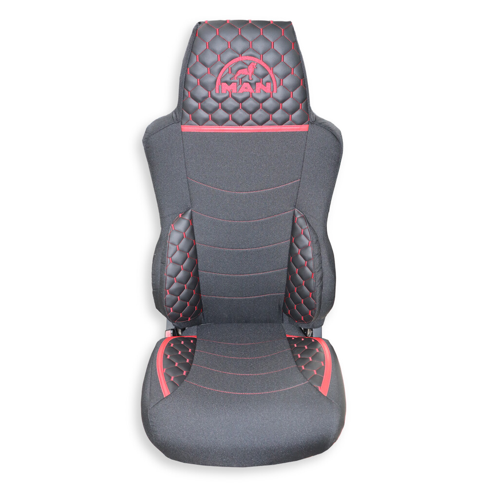 Чохол на сидіння KILIFI MAN TGX,TGA,TGL,TGM,TGS; (2007-2020) 1 ремінь, водій (Низький) пасажир (Високий) Чорний Чохол на сидіння KILIFI MAN TGX,TGA,TGL,TGM,TGS; (2007-2020) 1 ремінь, водій (Низький) пасажир (Високий) Чорний