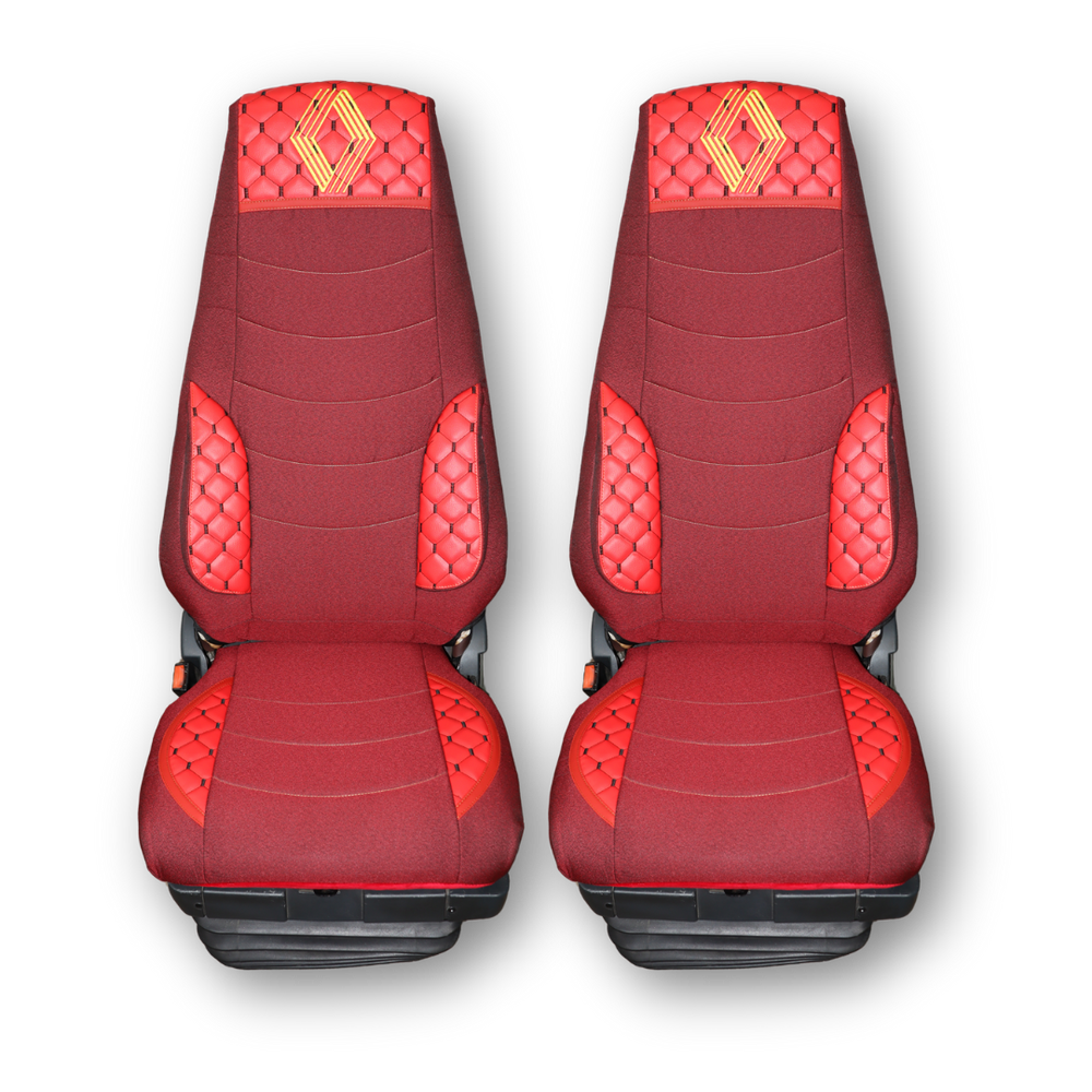 Чохол на сидіння KILIFI Renault Magnum (2001-2013) водій, пасажир поворотне сидіння, Червоний Чохол на сидіння KILIFI Renault Magnum (2001-2013) водій, пасажир поворотне сидіння, Червоний