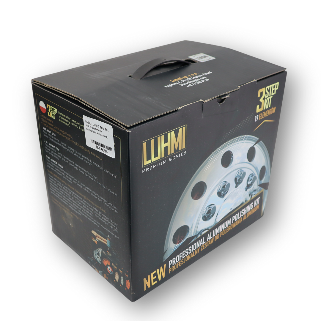 Набор 3 Step Box для трехэтапной полировки алюмини LUHMI Набор 3 Step Box для трехэтапной полировки алюмини LUHMI
