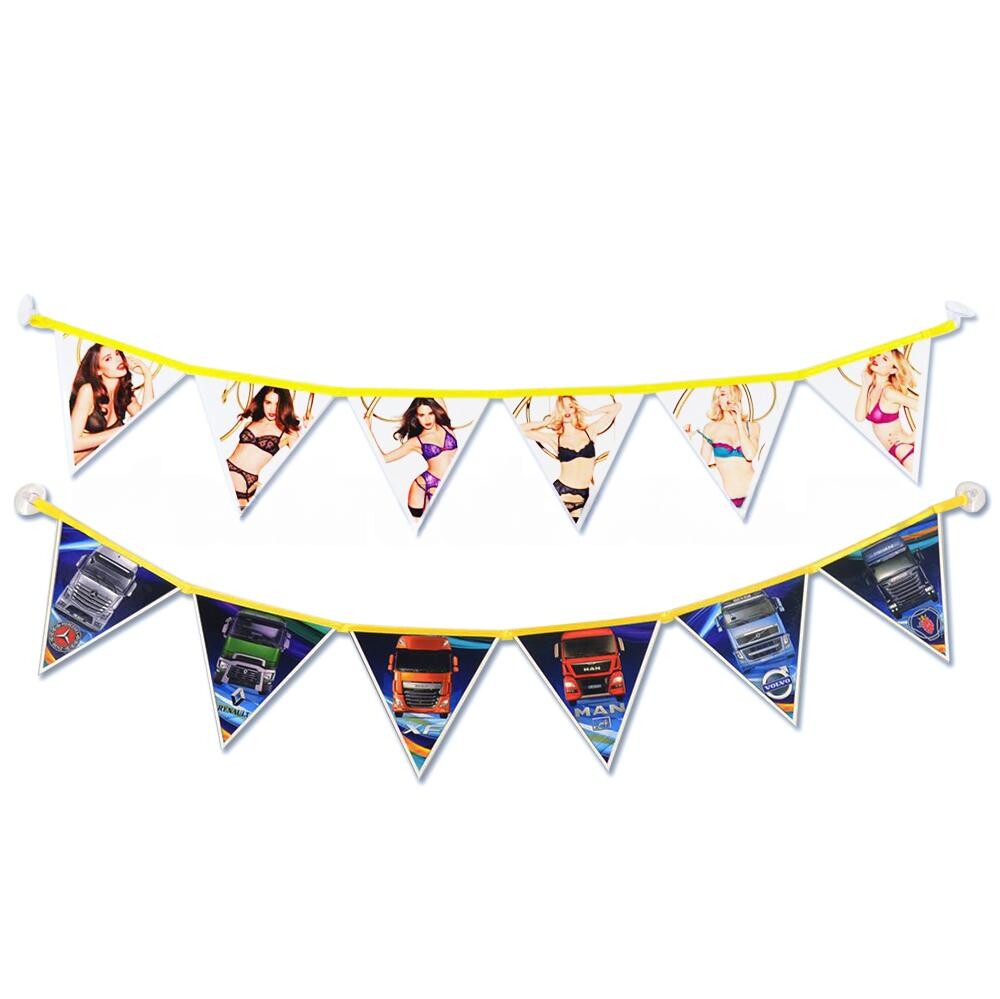 Вымпел флажок " девушки\авто " треугольник Вымпел флажок " девушки\авто " треугольник