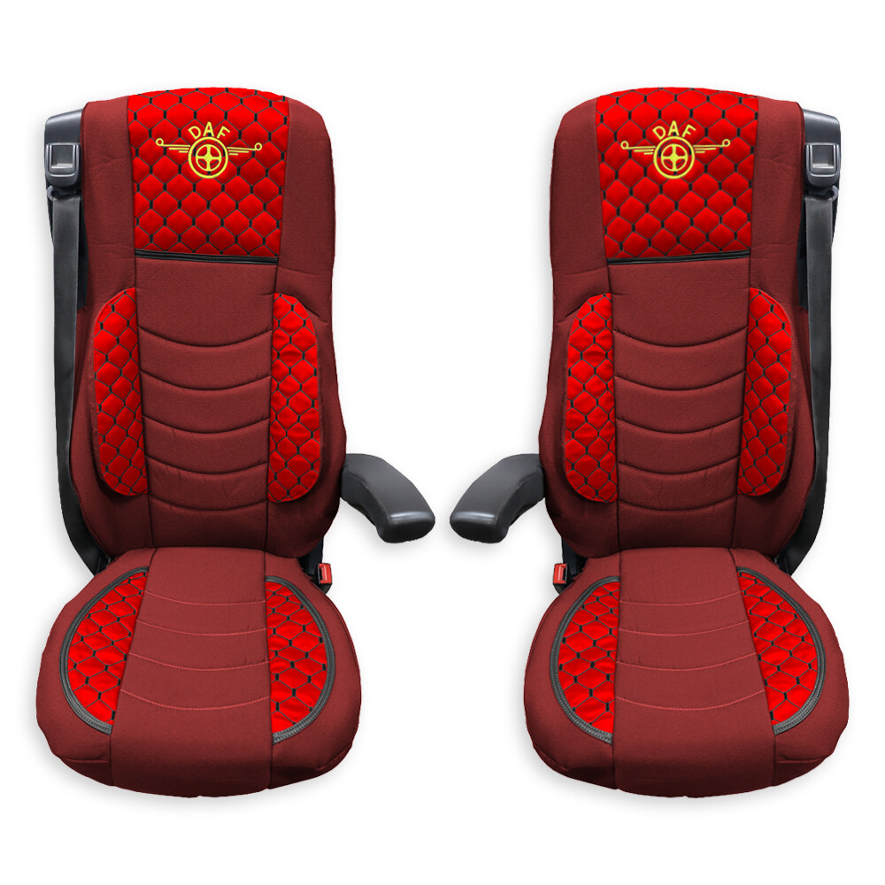 Чехол на сиденья KILIFI DAF XF105 106 XG CF85 LF (2013-2024) красный.