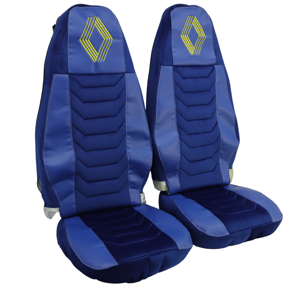 Чохол на сидіння Chess Renault Magnum (2001-2013) водій, пасажир поворотне сидіння, синій Чохол на сидіння Chess Renault Magnum (2001-2013) водій, пасажир поворотне сидіння, синій