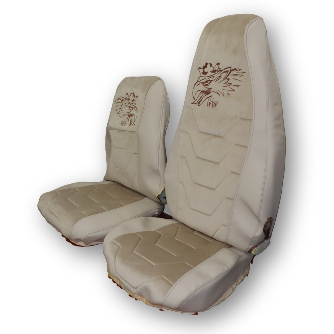 Чохол на сидіння SCANIA R,G,P (2004-2017) водить. пілот - пас. складне, бежевий Чохол на сидіння SCANIA R,G,P (2004-2017) водить. пілот - пас. складне, бежевий