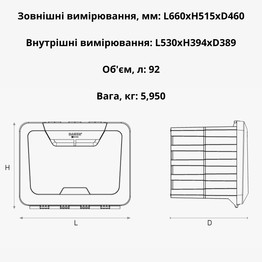 Ящик для інструментів 660х515х460 Flink 660