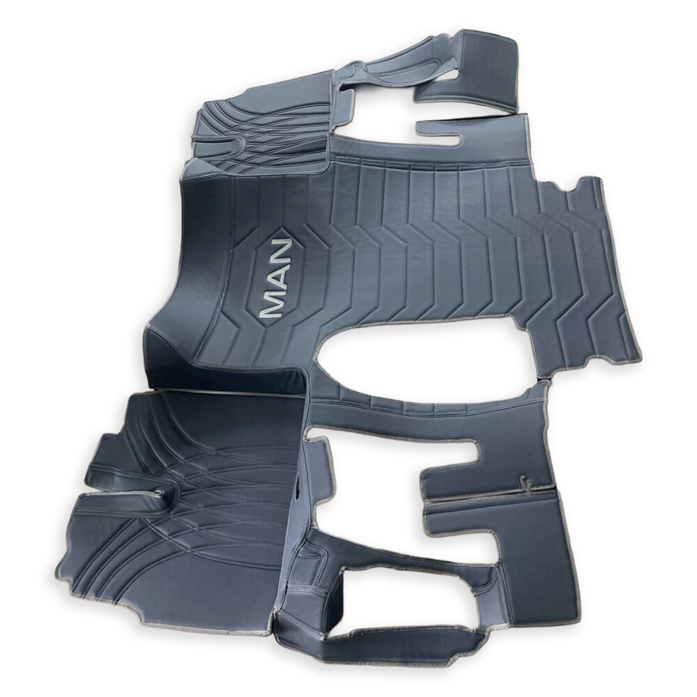 Килимок 3D Екошкіра MAN TGA XXL 2000-2011; АКПП, МКПП сірий