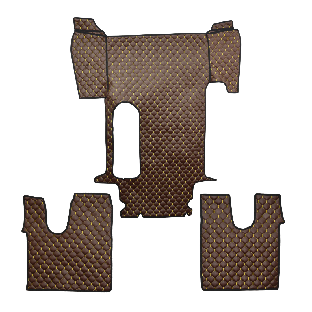 Килимок Екошкіра MAN TGM/TGL/TGS/TGA XL-зі спальником 2007-2020;МКПП,коричневий,