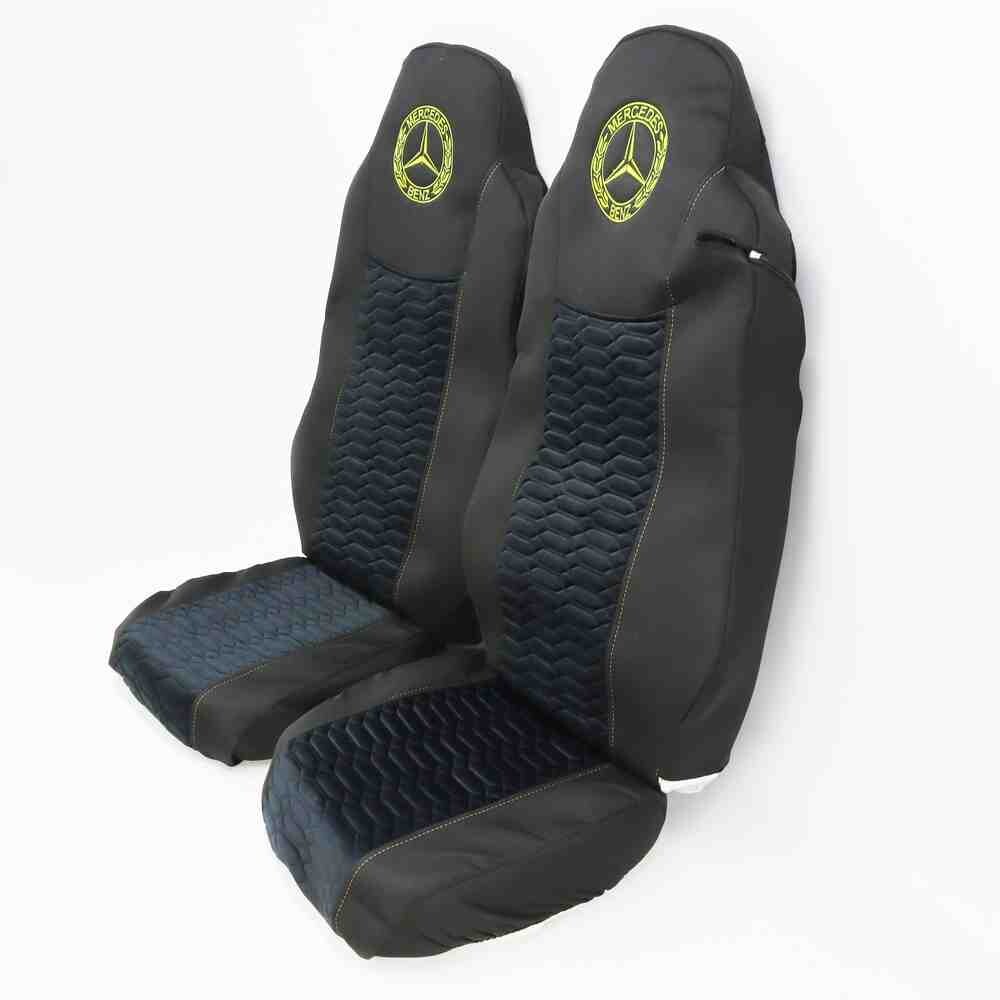 Чехол на сиденья KADIFE Велюр+Тканина Mercedes Axor Space /Actros 1844 чорний
