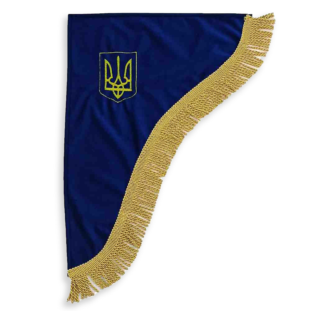 Шторка ВЕЛЮР "Wave" UKRAINE лоб+косынки синяя Шторка ВЕЛЮР "Wave" UKRAINE лоб+косынки синяя