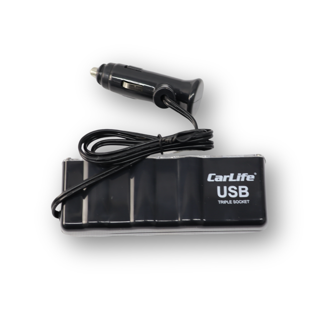 Розгалужувач прикурювача 3в1 + USB carlife