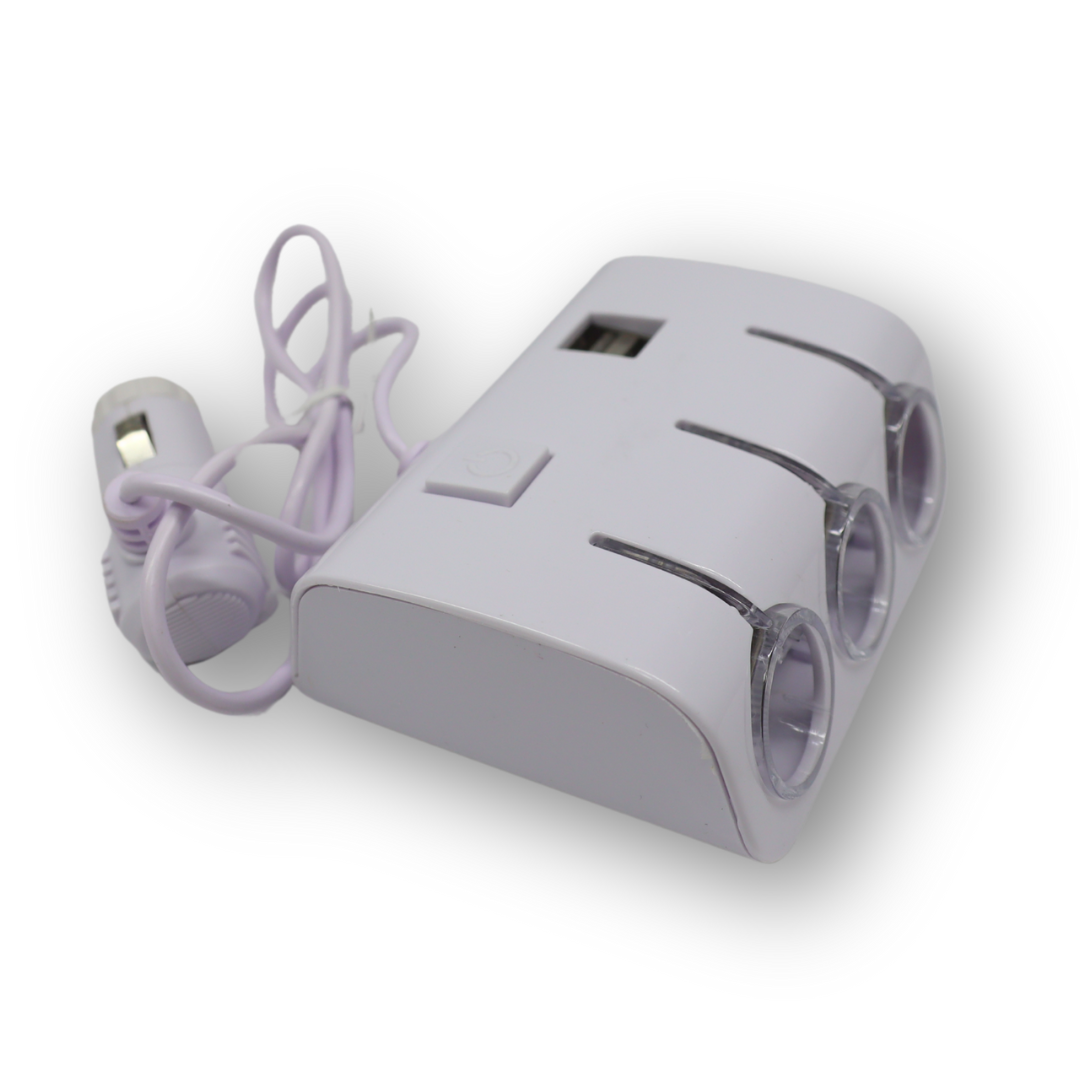 Розгалужувач прикурювача 3в1 + 2 USB