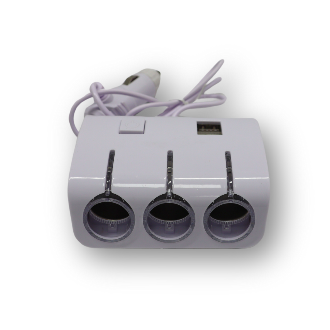 Розгалужувач прикурювача 3в1 + 2 USB