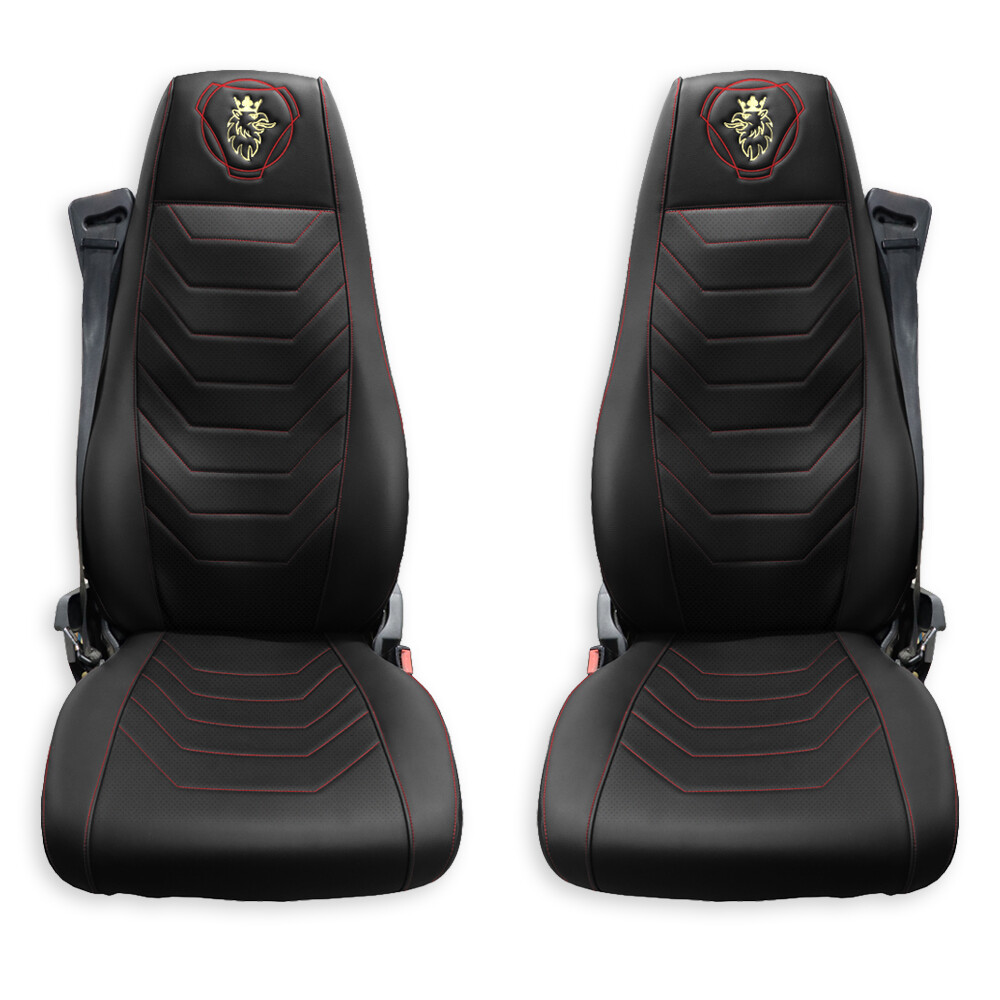 Чохол для сидіння Perfo-ECO SCANIA R,G,P (2004-2017) водить. пілот - пас. пілот чорний Чохол для сидіння Perfo-ECO SCANIA R,G,P (2004-2017) водить. пілот - пас. пілот чорний